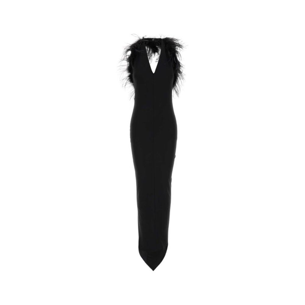 Blumarine Women Black Jersey Long Dress